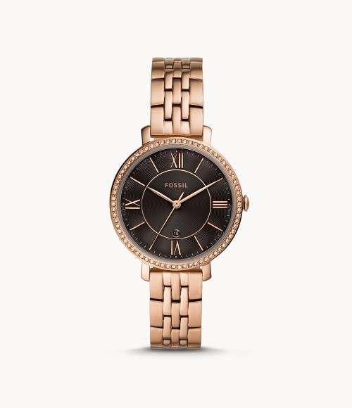 FOSSIL ES4723 Jacqueline Three-Hand Rose-Gold-Tone Stainless-Steel Watch