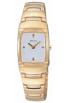LADIES SEIKO SUJE96P1: Gold plated (White)