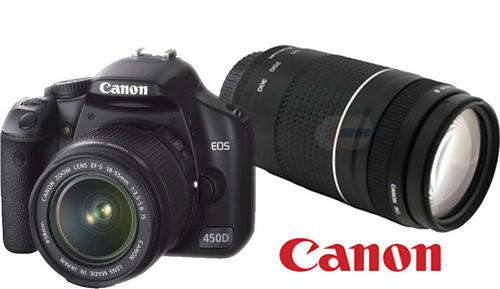 As New Canon EOS 450D :: Dual Lens Kit 18-55 and 75-300 WITH 8GB SD CARD and Canon Bag