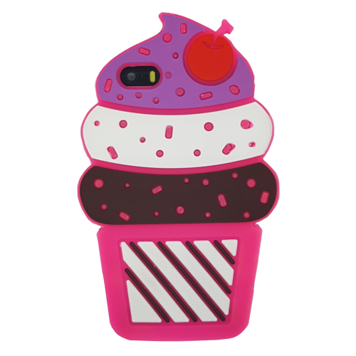 Apple iPhone 5 Cell Phone Cover Case - 3D Cuppie Cake Cupcake design