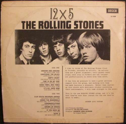 THE ROLLING STONES - 12X5 (LP/VINYL)