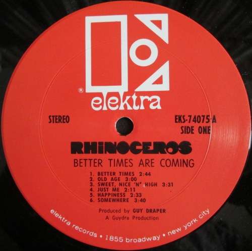 RHINOCEROS - BETTER TIMES ARE COMING (LP/VINYL)
