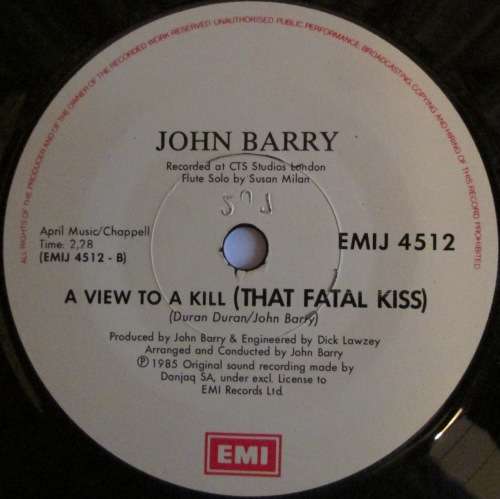 DURAN DURAN - A VIEW TO A KILL (SEVEN INCH SINGLE/VINYL)