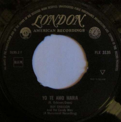 ROY ORBISON - PRETTY WOMAN / YO TE AMO MARIA (7 INCH SINGLE/VINYL)