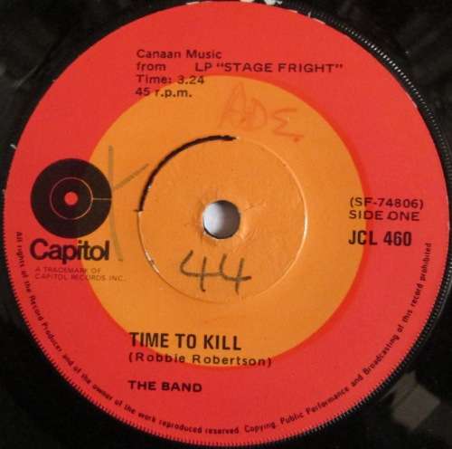 THE BAND - TIME TO KILL / SLEEPING (7 INCH SINGLE/VINYL)