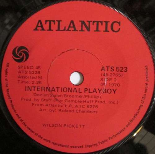 WILSON PICKETT - ENGINE NUMBER 9 / INTERNATIONAL PLAYBOY   (7 INCH SINGLE/VINYL)