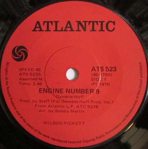 WILSON PICKETT - ENGINE NUMBER 9 / INTERNATIONAL PLAYBOY   (7 INCH SINGLE/VINYL)