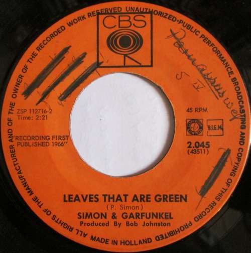 SIMON & GARFUNKEL - HOMEWARD BOUND / LEAVES THAT ARE  (7 SINGLE/VINYL)