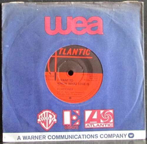FOREIGNER - I WANT TO KNOW WHAT LOVE IS / STREET THUNDER  (7 SINGLE/VINYL)