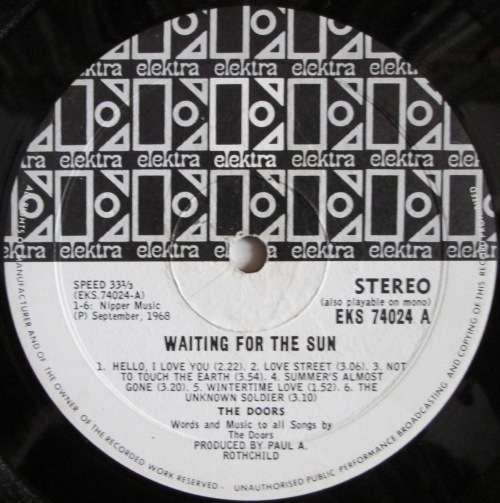THE DOORS -WAITING FOR THE SUN (LP/VINYL)