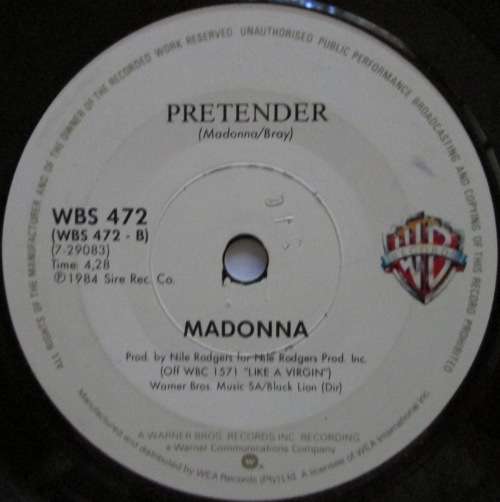 MADONNA - MATERIAL GIRL / PRETENDER  (7 SINGLE/VINYL)