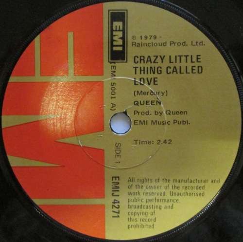 QUEEN - CRAZY LITTLE THING CALLED LOVE / WE WILL ROCK YOU (7 SINGLE/VINYL)