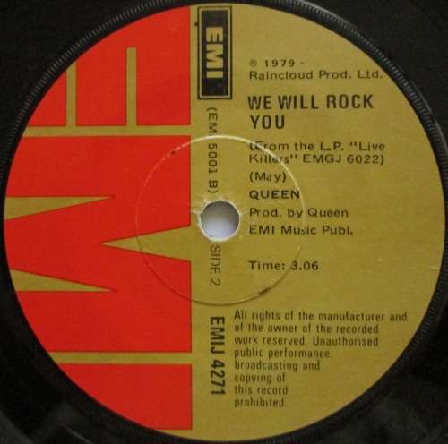 QUEEN - CRAZY LITTLE THING CALLED LOVE / WE WILL ROCK YOU (7 SINGLE/VINYL)