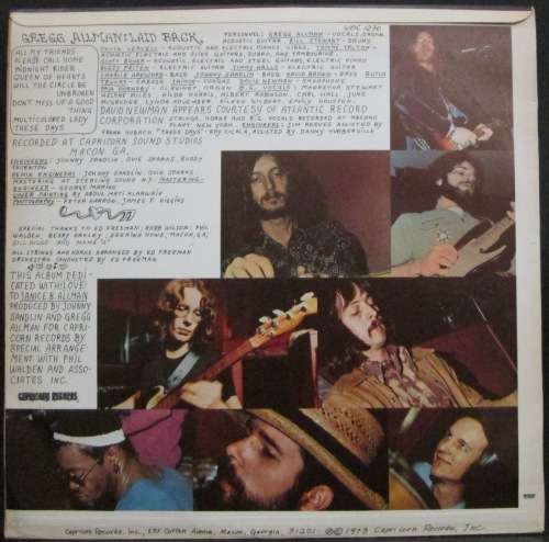 GREGG ALLMAN - LAID BACK (LP/VINYL)