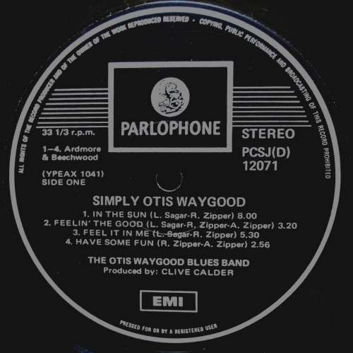 THE OTIS WAYGOOD BLUES BAND - SIMPLY OTIS WAYGOOD (LP/VINYL)