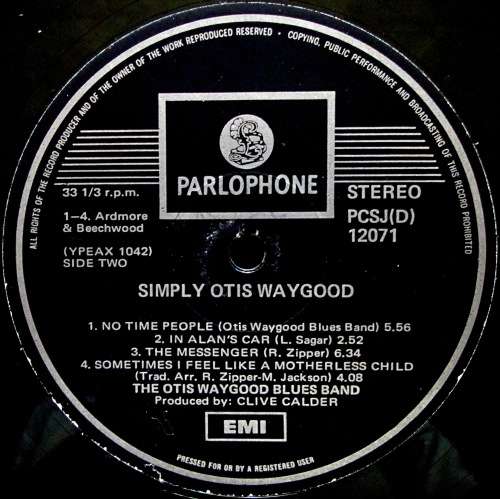 THE OTIS WAYGOOD BLUES BAND - SIMPLY OTIS WAYGOOD (LP/VINYL)