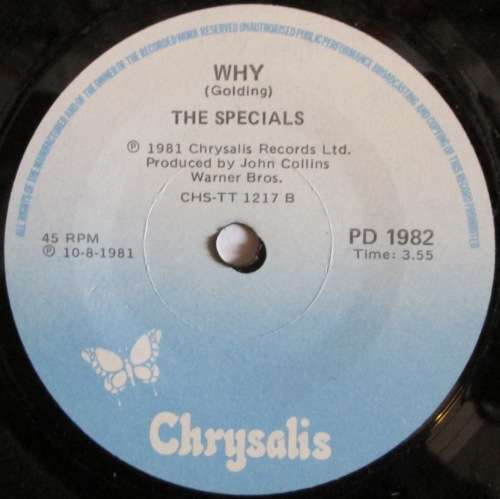 THE SPECIALS - GHOST TOWN / WHY (7 SINGLE/VINYL)