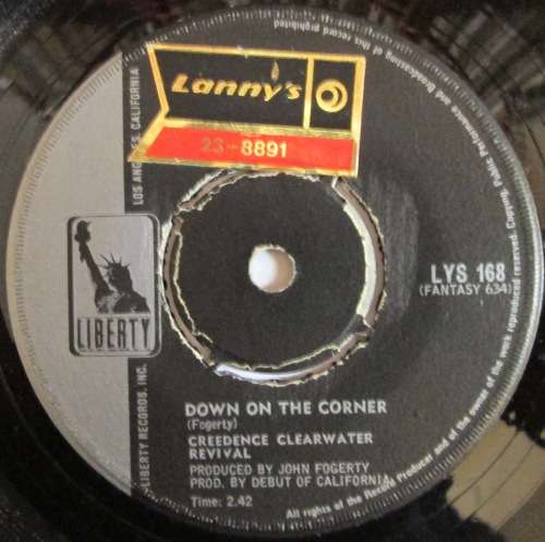 CREEDENCE CLEARWATER REVIVAL - DOWN ON THE CORNER / FORTUNATE SON (7 SINGLE/VINYL)