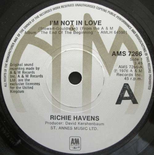 RICHIE HAVENS - I¿M NOT IN LOVE / DREAMING AS ONE (7 SINGLE/VINYL)