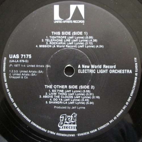ELECTRIC LIGHT ORCHESTRA - A NEW WORLD RECORD (LP/VINYL)