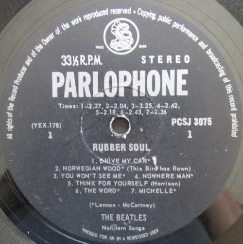THE BEATLES - RUBBER SOUL (LP/VINYL)