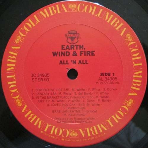 EARTH WIND & FIRE - ALL N ALL (LP/VINYL)