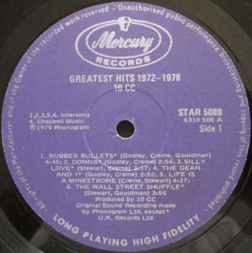 10cc - GREATEST HITS 1972-1978 (LP/VINYL)