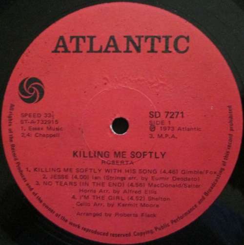 ROBERTA FLACK - KILLING ME SOFTLY (LP/VINYL)