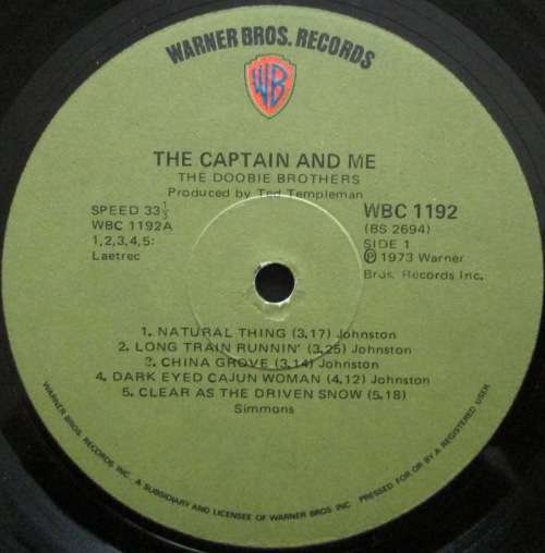 THE DOOBIE BROTHERS - THE CAPTAIN AND ME (LP/VINYL)