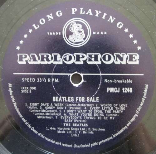 THE BEATLES - BEATLES FOR SALE (LP/VINYL)