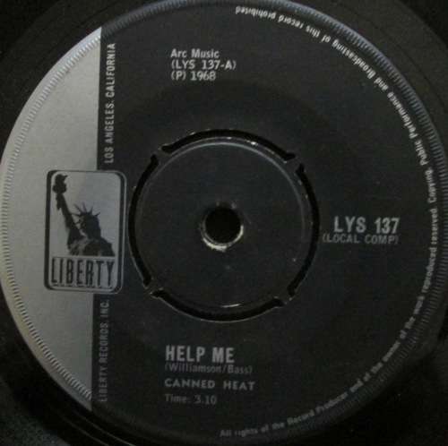 CANNED HEAT - HELP ME / BIG ROAD BLUES (7 SINGLE/VINYL)