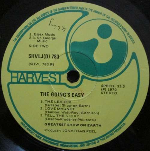 THE GREATEST SHOW ON EARTH - THE GOINGS EASY (LP/VINYL)