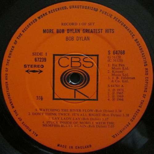 BOB DYLAN - MORE BOB DYLANS GREATEST HITS (2xLP/VINYL)