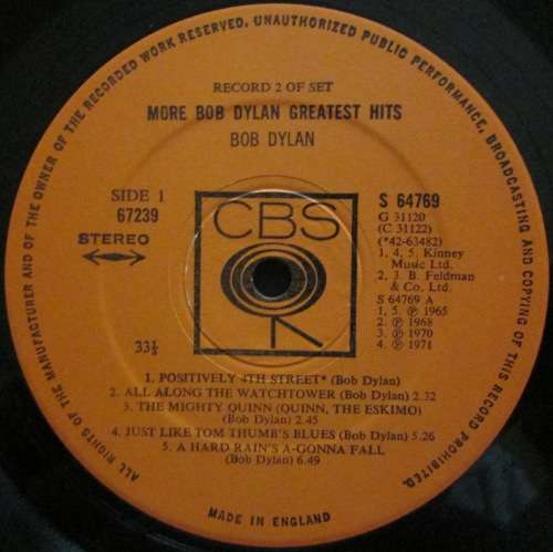 BOB DYLAN - MORE BOB DYLANS GREATEST HITS (2xLP/VINYL)