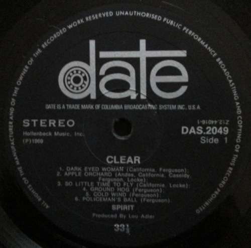 SPIRIT - CLEAR (LP/VINYL)