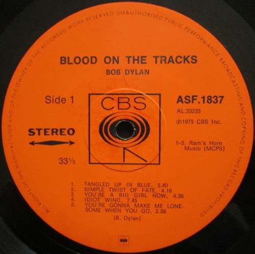 BOB DYLAN - BLOOD ON THE TRACKS (LP/VINYL)