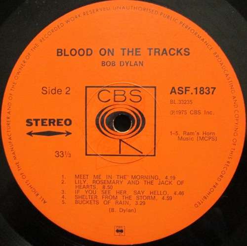 BOB DYLAN - BLOOD ON THE TRACKS (LP/VINYL)