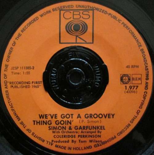SIMON & GARFUNKEL - THE SOUNDS OF SILENCE / WEVE GOT A GROOVEY THING GOIN (7 SINGLE/VINYL)