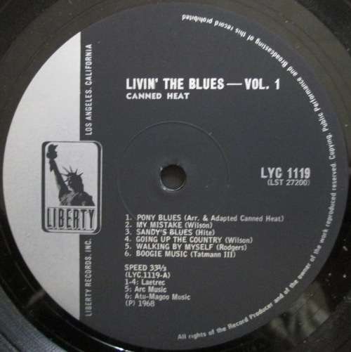 CANNED HEAT  - LIVING THE BLUES - VOLUME ONE (LP/VINYL)