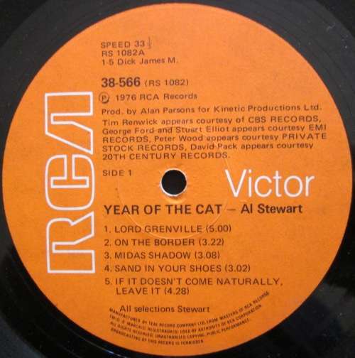 AL STEWART  - YEAR OF THE CAT (LP/VINYL)