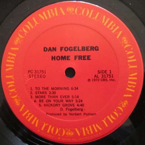 DAN FOGELBERG - HOME FREE (LP/VINYL)