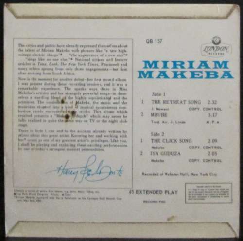 MIRIAM MAKEBA - MIRIAM MAKEBA  (EP/VINYL)