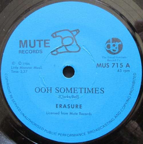 ERASURE - OOH SOMETIMES / SEXUALITY (7 SINGLE/VINYL)