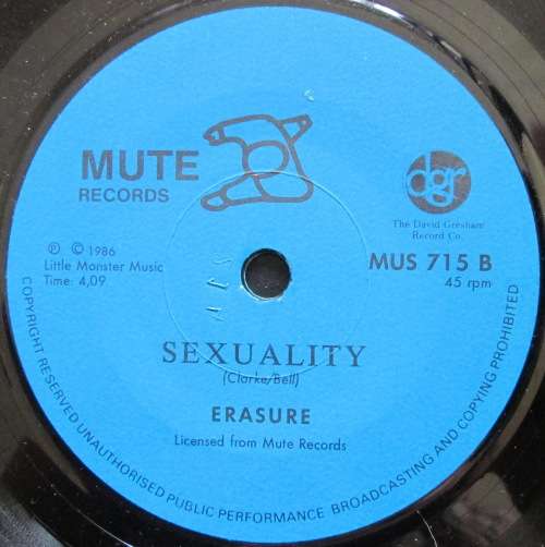 ERASURE - OOH SOMETIMES / SEXUALITY (7 SINGLE/VINYL)