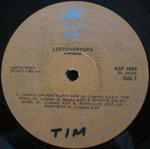 KANSAS - LEFTOVERTURE (LP/VINYL)