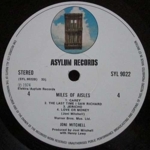 JONI MITCHELL and THE L.A. EXPRESS - MILES OF AISLES (2xLP/VINYL)