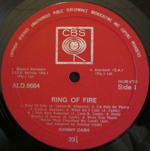 JOHNNY CASH - RING OF FIRE (THE BEST OF JOHNNY CASH) (LP/VINYL)