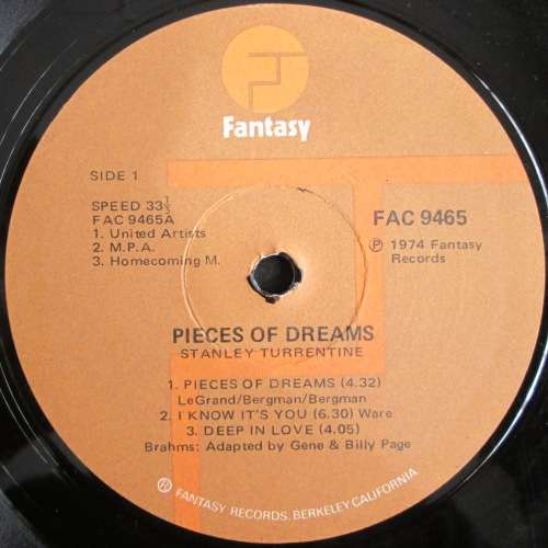 STANLEY TURRENTINE - PIECES OF DREAMS (LP/VINYL)