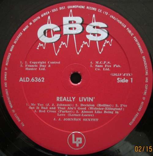 THE J.J. JOHNSON SEXTET - REALLY LIVIN (LP/VINYL)
