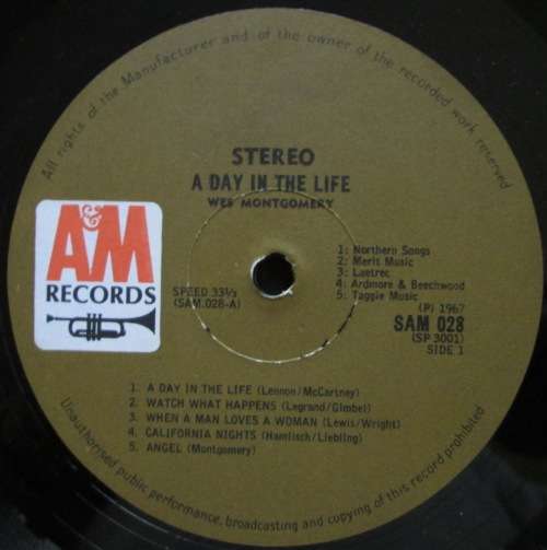 WES MONTGOMERY - A DAY IN THE LIFE (LP/VINYL)